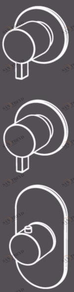 Radomonte Смеситель для душа из нержавеющей стали с переключателем на 3 отверстия Toox Txq55