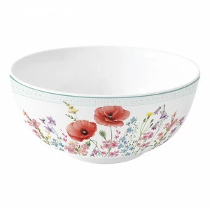 Салатник фарфоровый белый с красным большой "Красные маки" EASY LIFE КРАСНЫЕ МАКИ 00-3947005 Белый;красный
