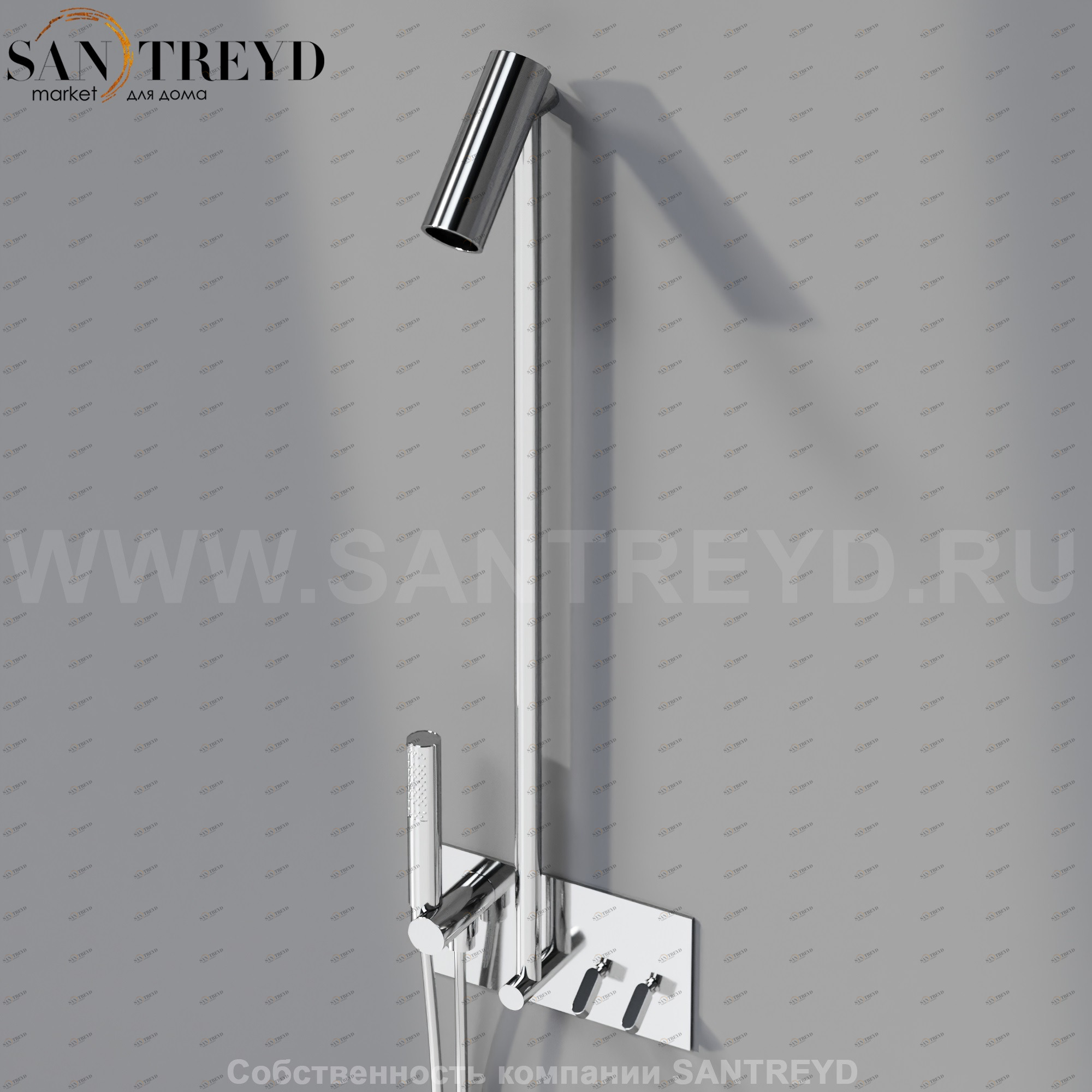 Душевая система ARUB0939NS SQUARE хромированная Agape