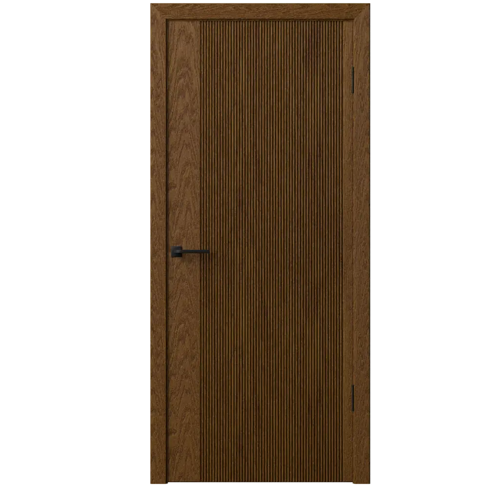 Дверь межкомнатная глухая Синди-5 80x200 см Шпон цвет орех с замком и петлями 89423849 STLM-2052288 Santreyd  - Вид №1