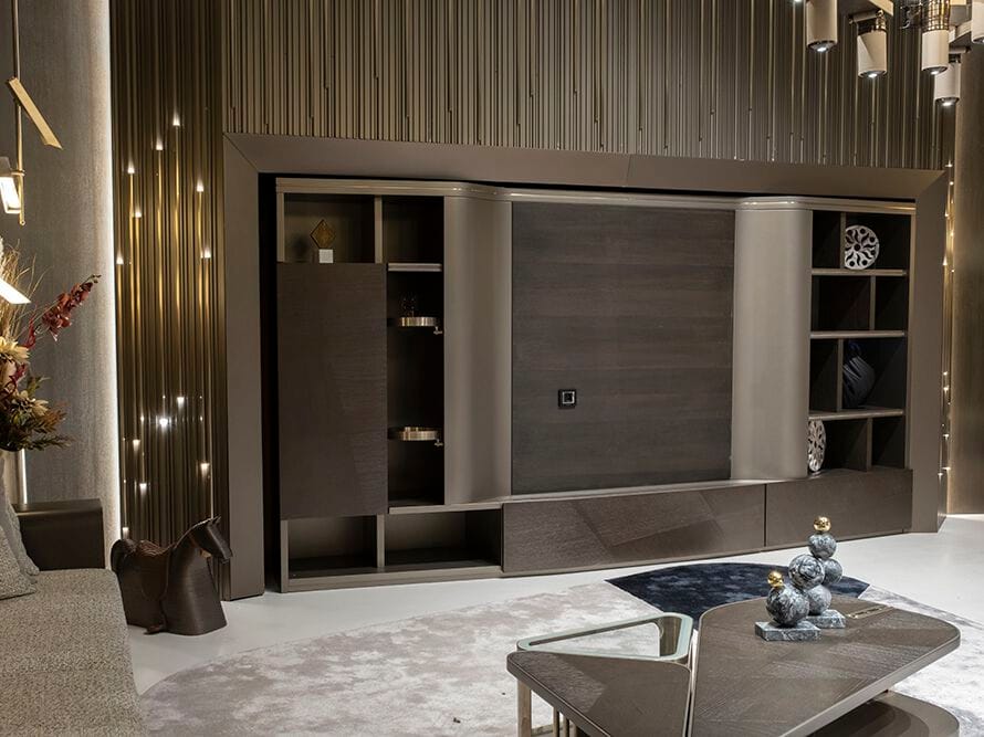 Оборудованная стена с подставкой для телевизора Zebrano Афина ARCH-00092292 - Вид №2