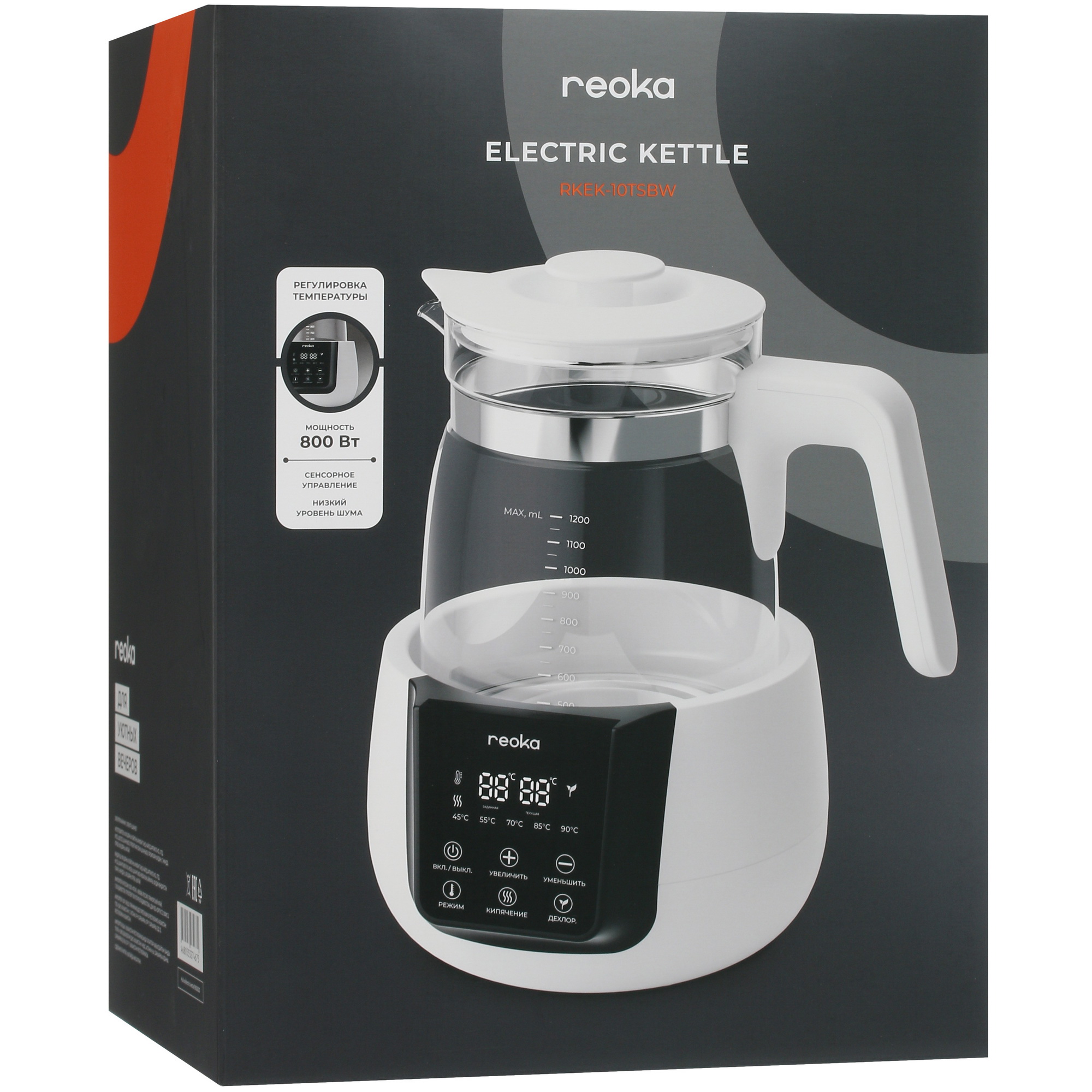 9977424 Электрочайник Reoka RKEK-10TSBW белый STDN-0071187 - Вид №9