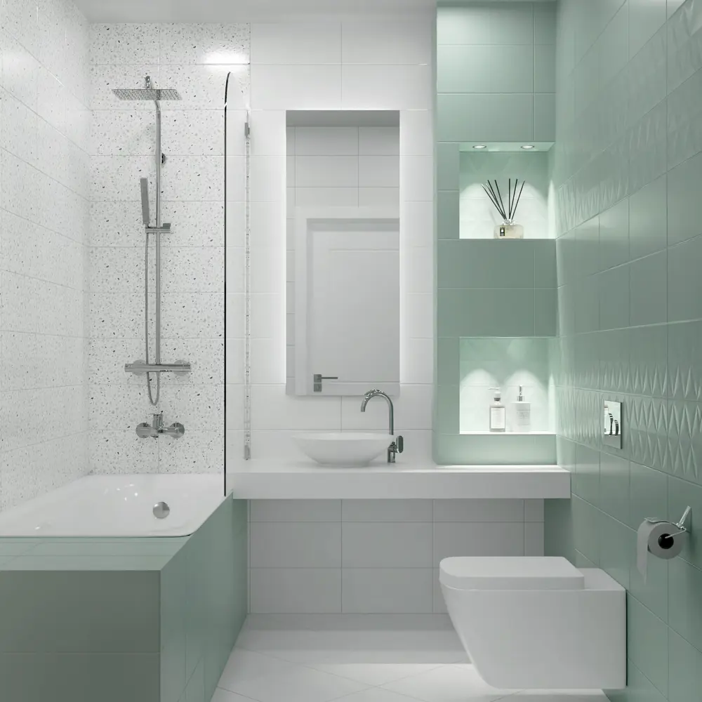 KREAFORTA Mersey - настенная плитка с эффектом терраццо 20×40 см 89405718 STLM-1566927 - Вид №5