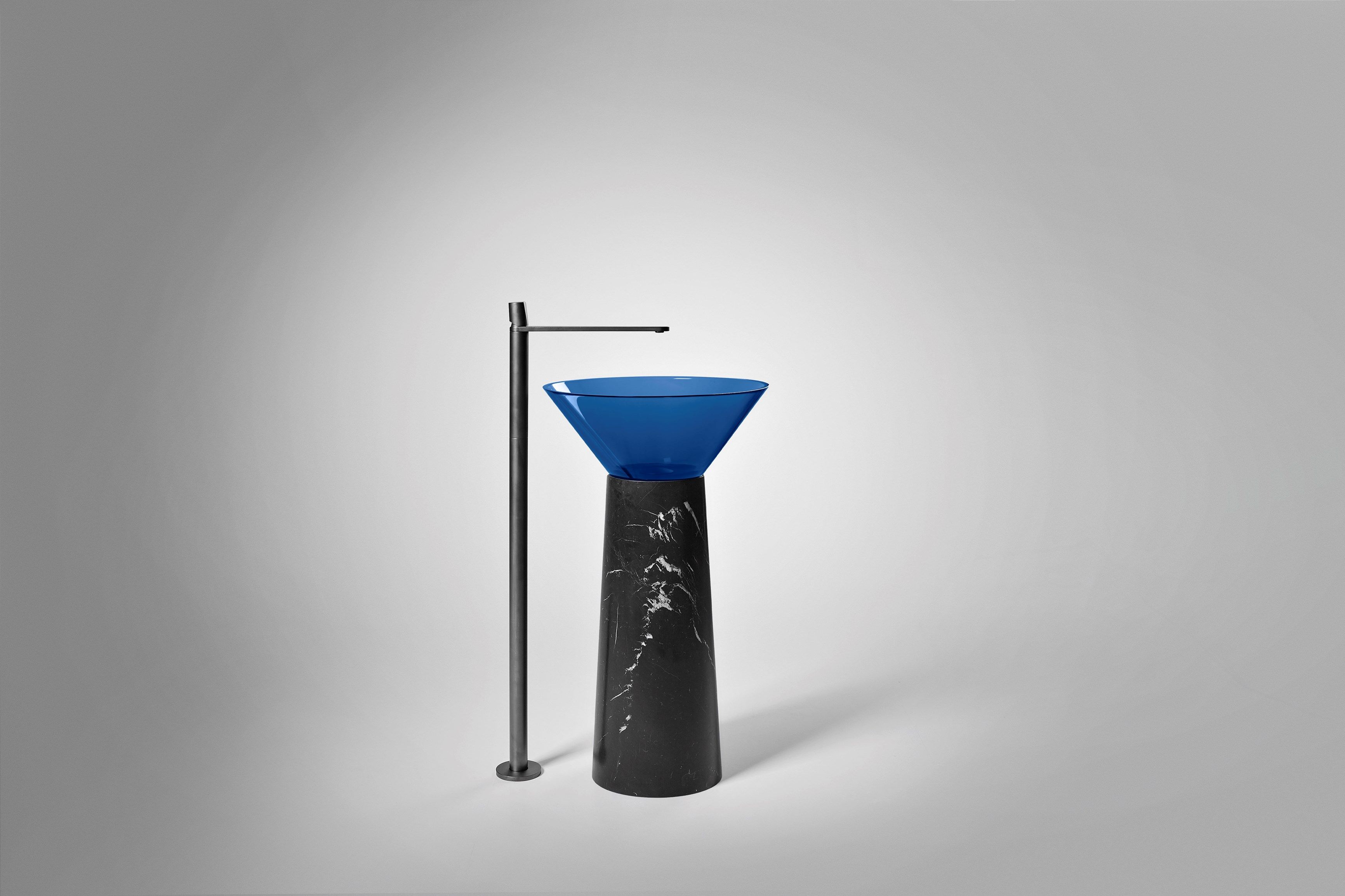 Круглый отдельно стоящий умывальник из черного мрамора Marquina Antoniolupi ALBUME11 + ALBUME21 ARCH-00148772 - Вид №19