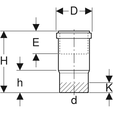 372.700.16.1 Компенсаторная муфта Geberit PE Geberit  - Вид №2