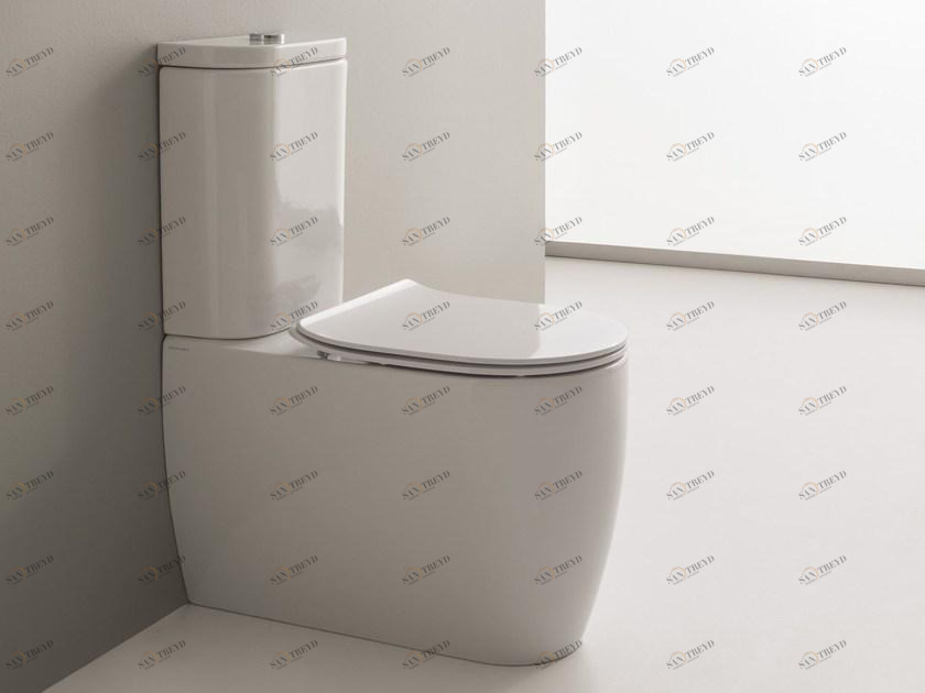 5526 Компакт унитаз с бачком Белый Scarabeo Ceramiche Moon Италия