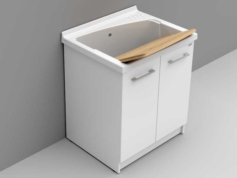 Керамический шкаф для белья со стиральной машиной Ceramica Dolomite REVINE ARCH-00074982 - Вид №1