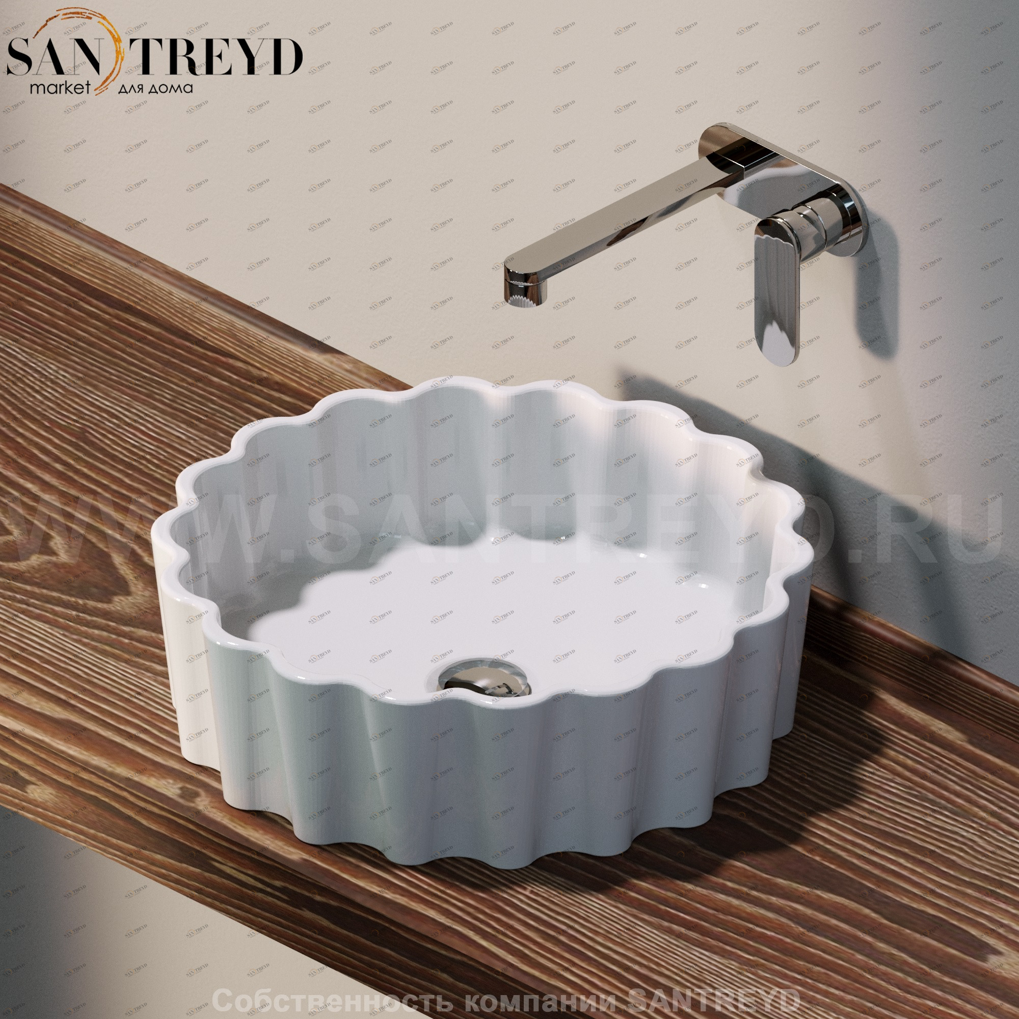 DZ46L9016 Накладная раковина на столешницу  круглая Ceramica Flaminia Doppio Zero