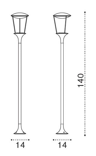 Литой алюминиевый светодиодный уличный фонарь для сада Ethimo Pharos ARCH-00113781 - Вид №2