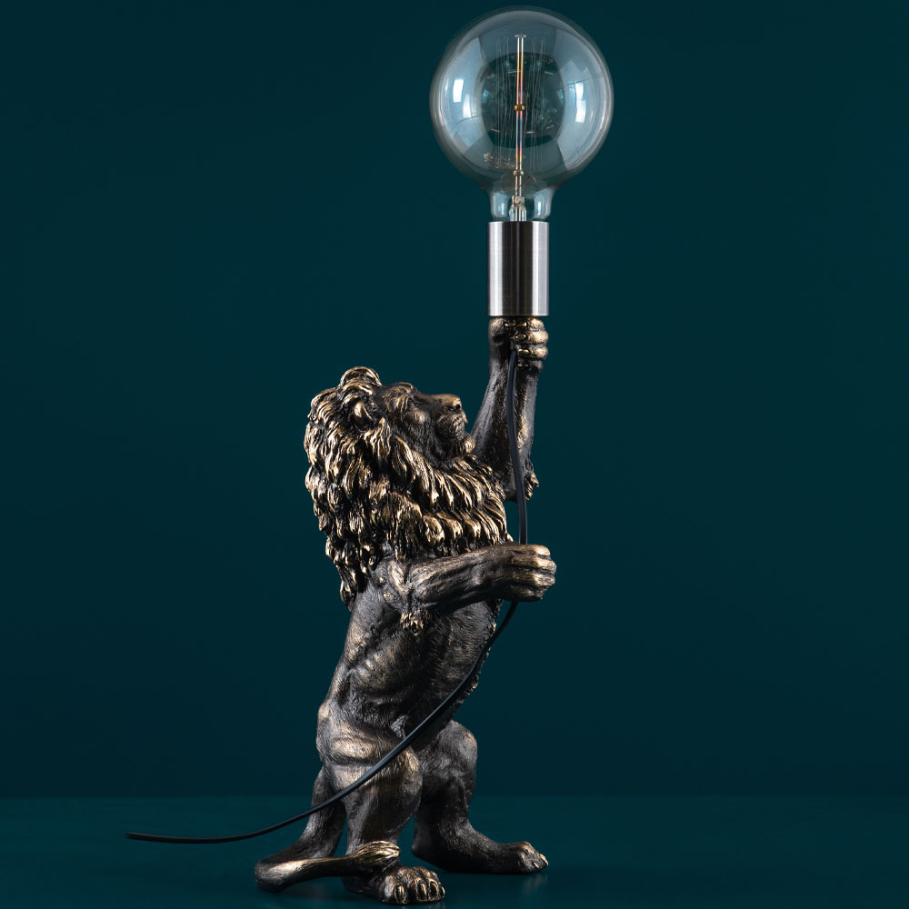 32144 Настольный светильник Лев Ричард Бронза BOGACHO 4627196596658 - Вид №2