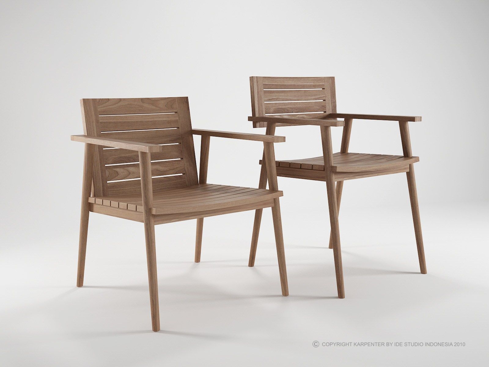 Садовое кресло из тикового дерева с подлокотниками KARPENTER Vintage Outdoor ARCH-00105304 - Вид №6