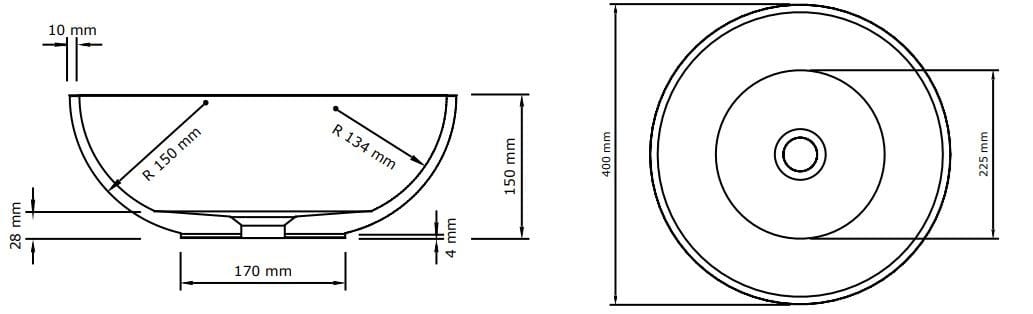 Одинарный круглый умывальник из Акрона© Acquabella On top ARCH-00059395 - Вид №6