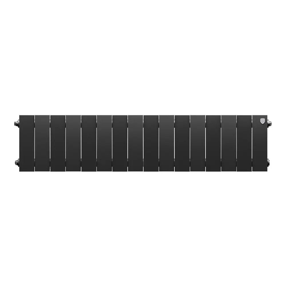 Радиатор секционный Royal Thermo Pianoforte 200/100 16 секций боковое подключение биметалл черный 86733724 STLM-2072698  - Вид №1