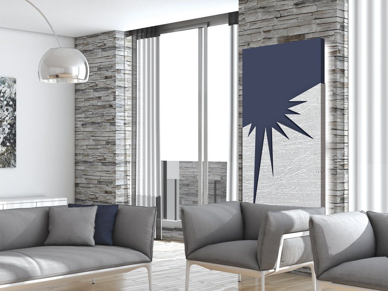 Алюминиевый полотенцесушитель Termo Design двойная пластина-серебряная фольга ARCH-00071753