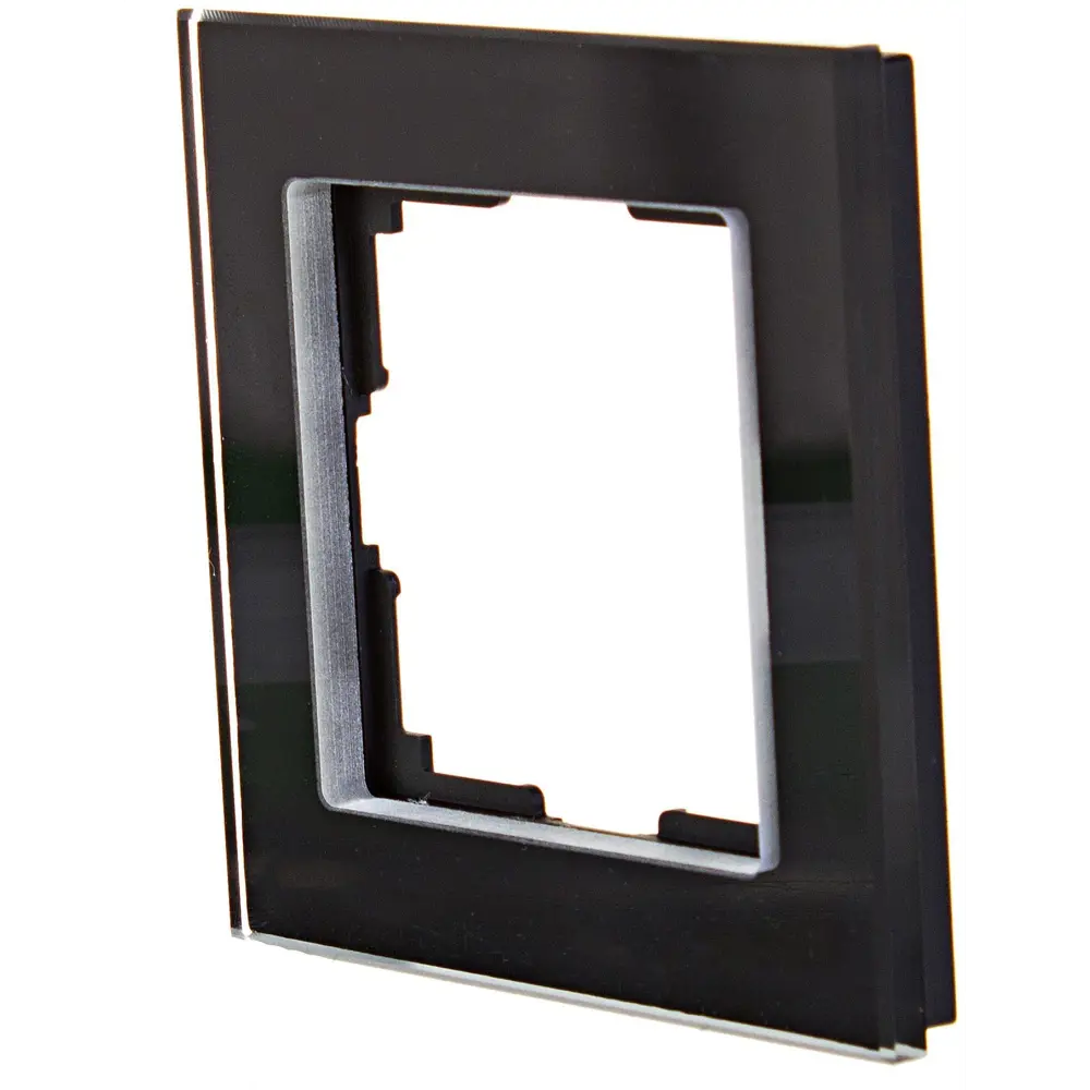 WERKEL Favorit - Стеклянная рамка для розеток черный матовый 17781501 STLM-0008570 - Вид №2