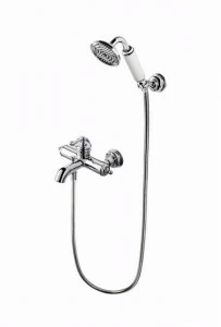 JUSTIME Смеситель для ванны настенный из хромированной латуни с ручным душем Classik 6703-94-81cp