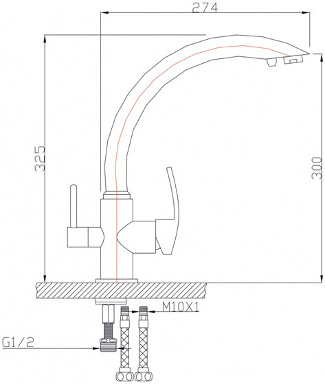 Смеситель ZorG Clean Water ZR 314 YF-33 SATIN для кухонной мойки, сталь - Вид №1