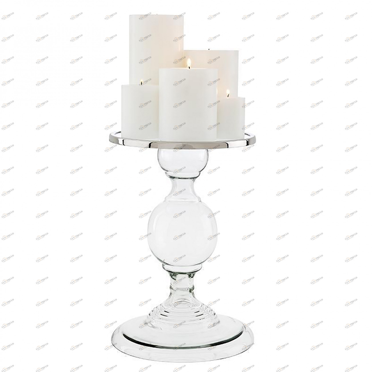 Подсвечник стеклянный прозрачный Providence L от Eichholtz EICHHOLTZ EICHHOLTZ 060408 Прозрачный 