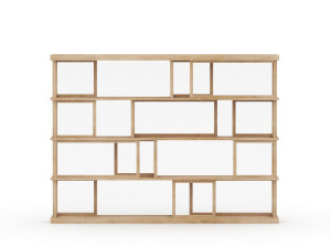 Самонесущий книжный шкаф из массива дерева