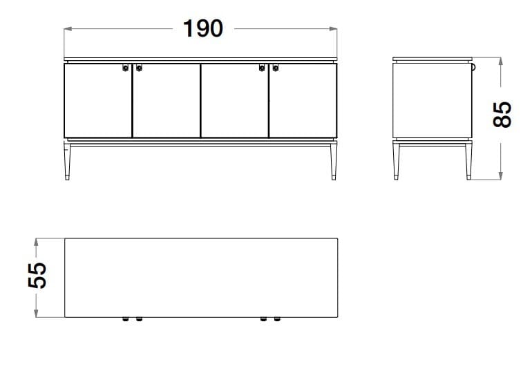 Мебель из мрамора и кожи с распашными дверями CPRN HOMOOD Starlight ARCH-00144121 - Вид №2