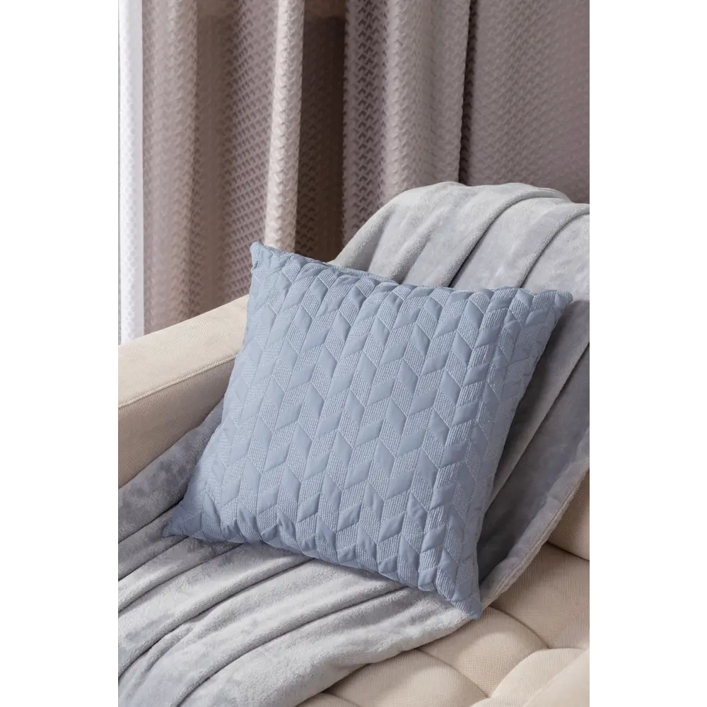 Подушка, 43х43 см, цвет серый/синий LINEN WAY STLM-2125891 - Вид №3