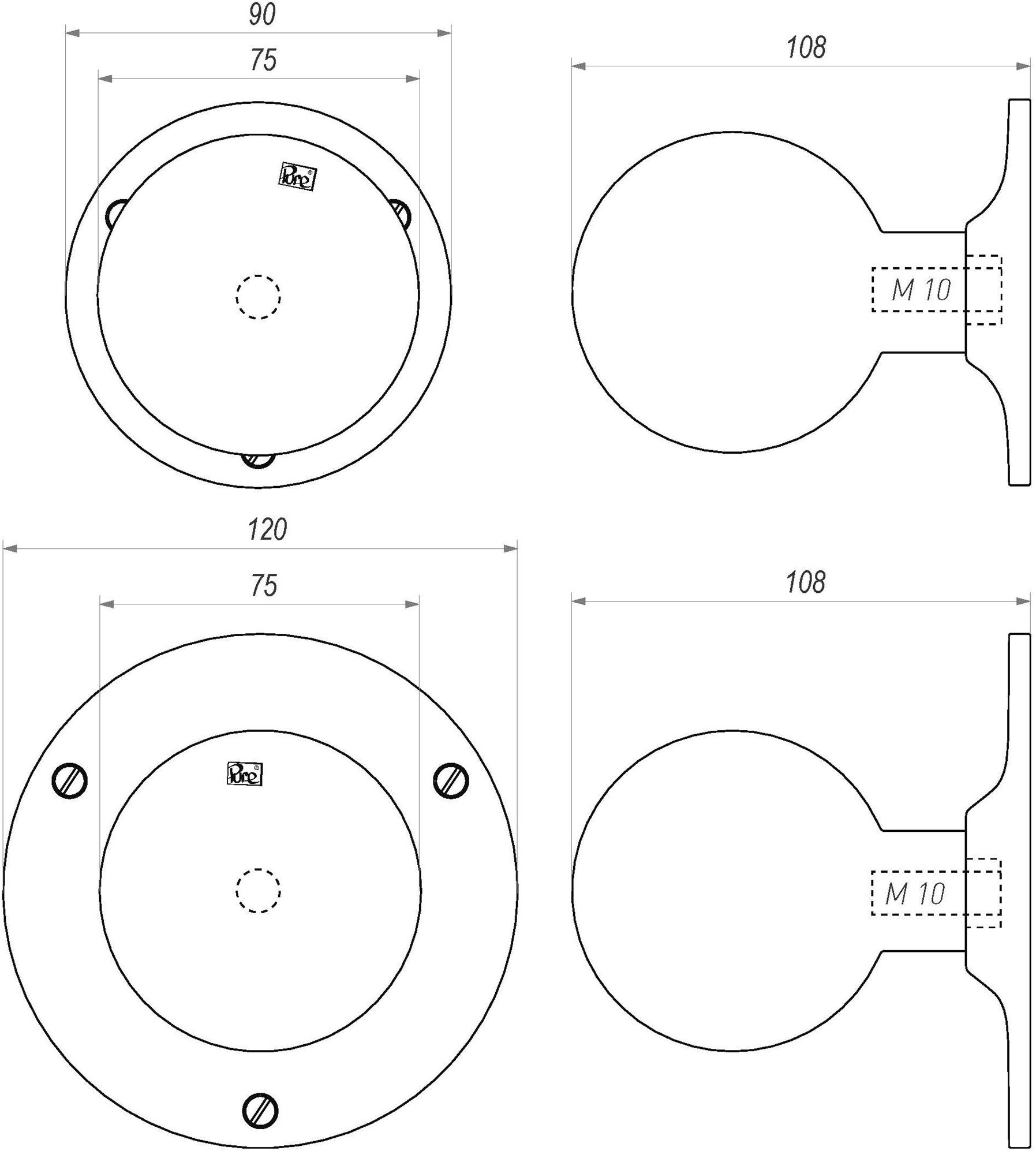 Dauby Дверная ручка Pure® 14896 - Вид №1