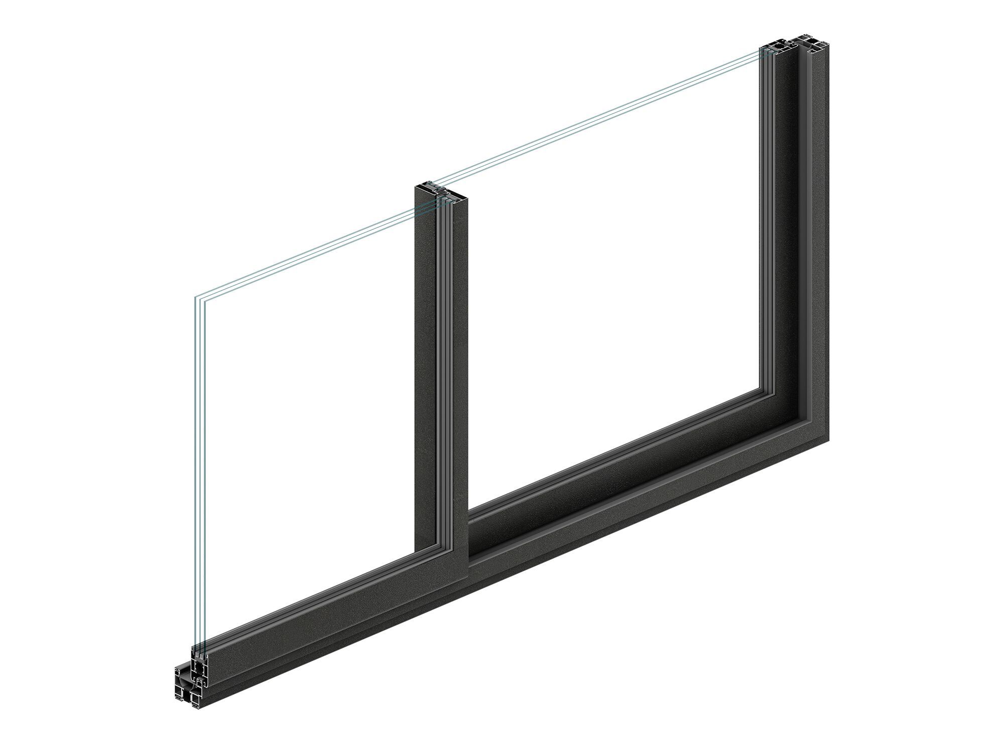 Алюминиевое раздвижное окно Tecnoplast Sistema A600 SL ARCH-00054963