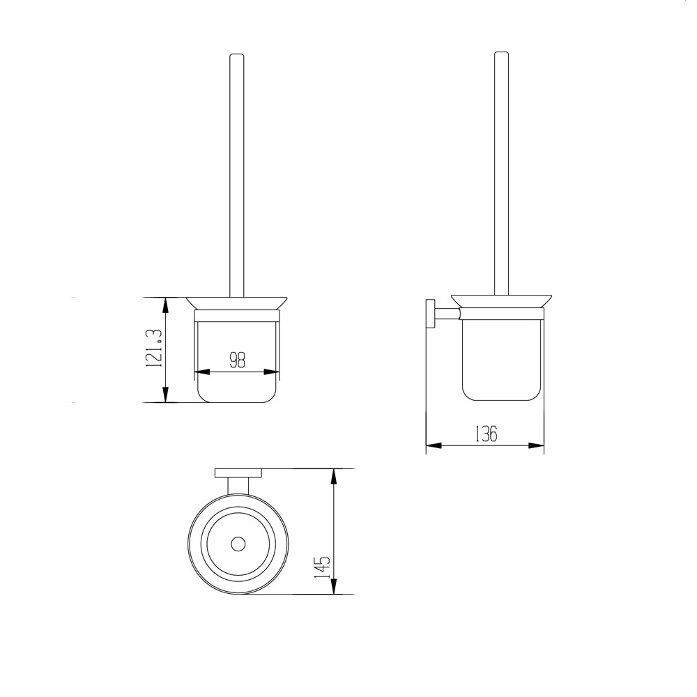 R50116 Ерш настенный керамический Raiber  - Вид №2
