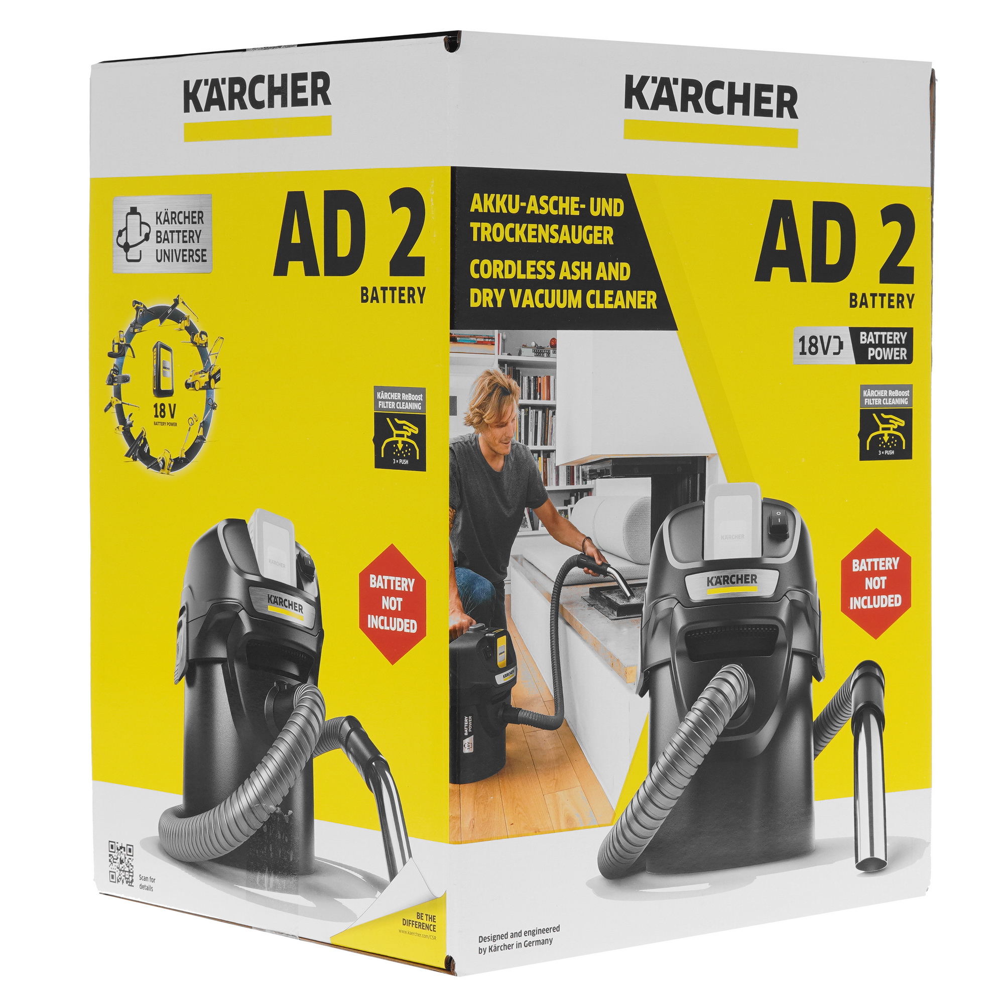Пылесос для золы аккумуляторный Karcher AD 2 Battery , Без ЗУ, Без АКБ 5322799 STDN-0044486 - Вид №9