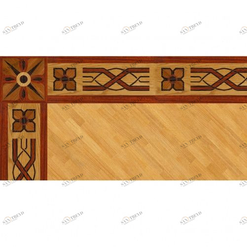 Художественный паркет Da Vinci Паркетный Бордюр 26-134 Орех Европейский (Грецкий) Селект (Гладкая) 1000х200 мм 26011134