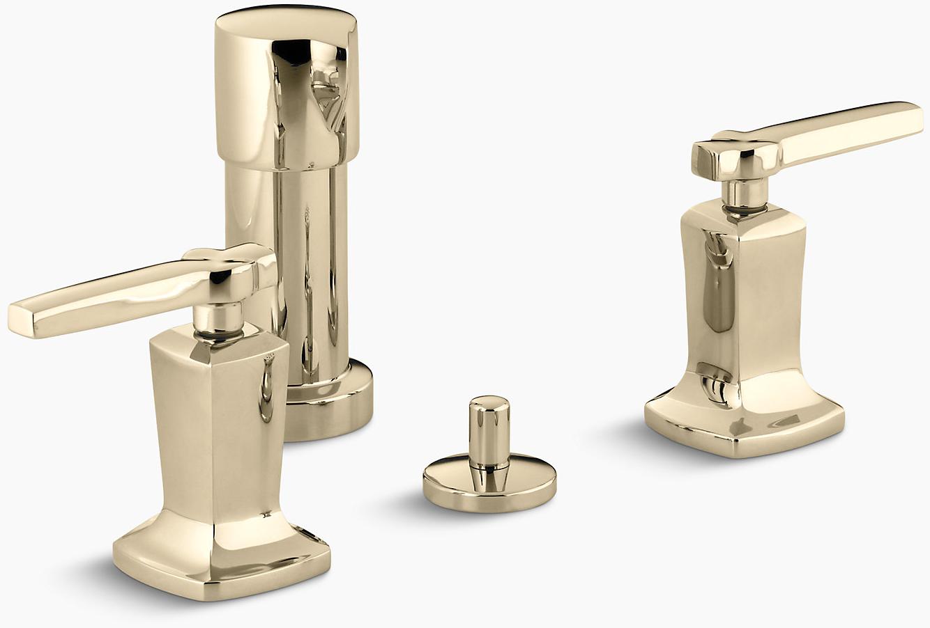KOHLER Margaux Вертикальный смеситель для биде с рычажными ручками K-16238-4-AF 
