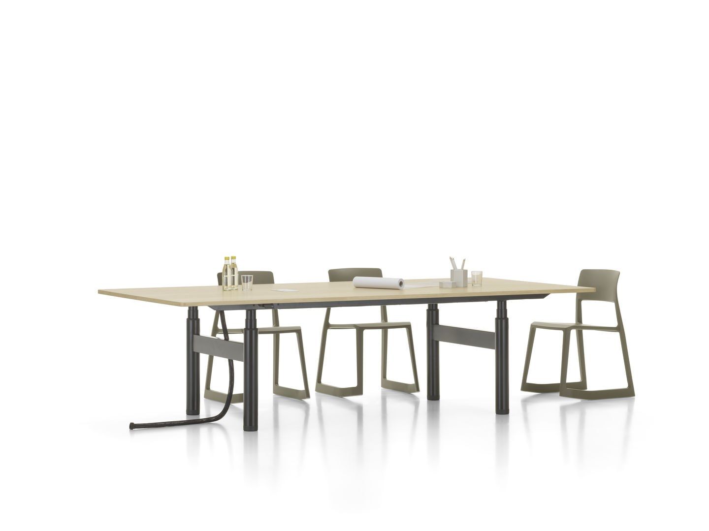 Прямоугольный стол для совещаний с регулируемой высотой VITRA Tyde 2 ARCH-00008420