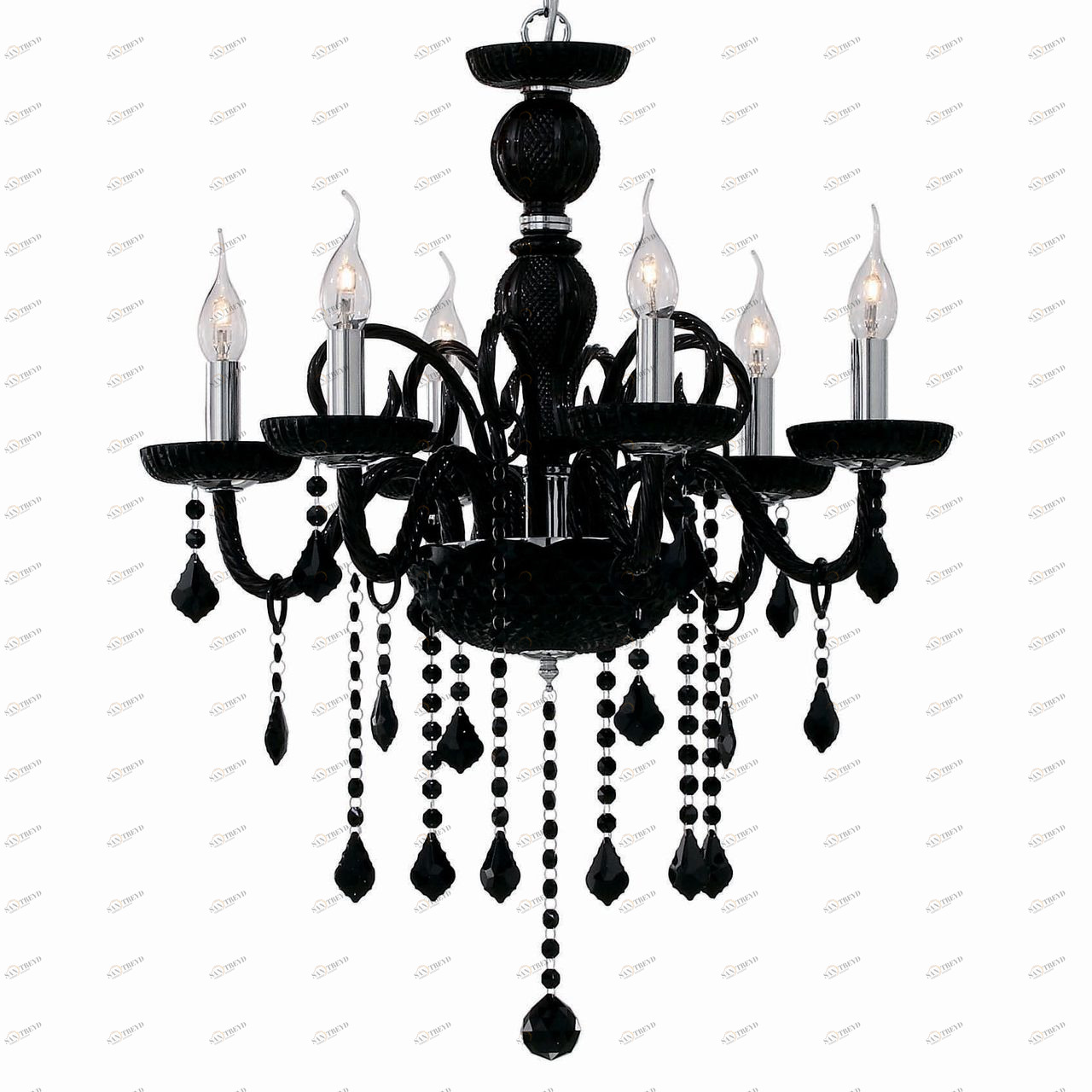 Подвесная люстра Ideal Lux Giudecca SP6 Nero IDEAL LUX ДИЗАЙНЕРСКИЕ, GIUDECCA NERO 057359 Черный 