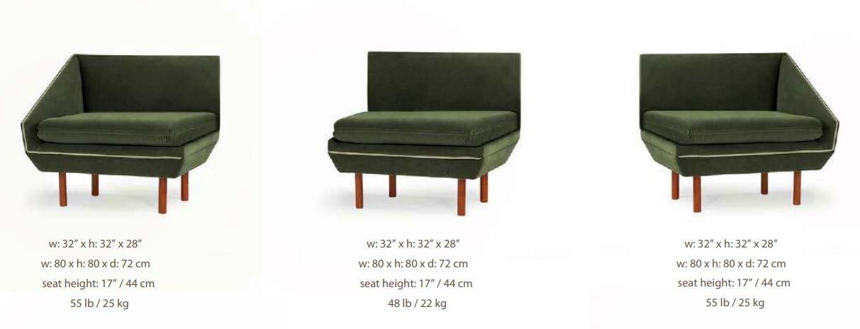 Mambo Unlimited Ideas Модульное кресло из ткани Agnes sun-id-1382626 - Вид №3