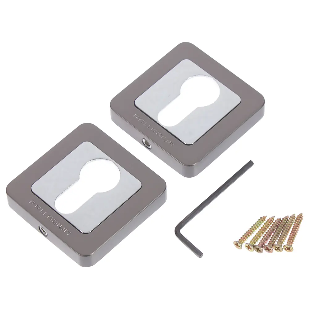 Накладка-фиксатор для дверей Palladium E ET ЦАМ цвет графит 2 шт STLM-2086342 - Вид №1