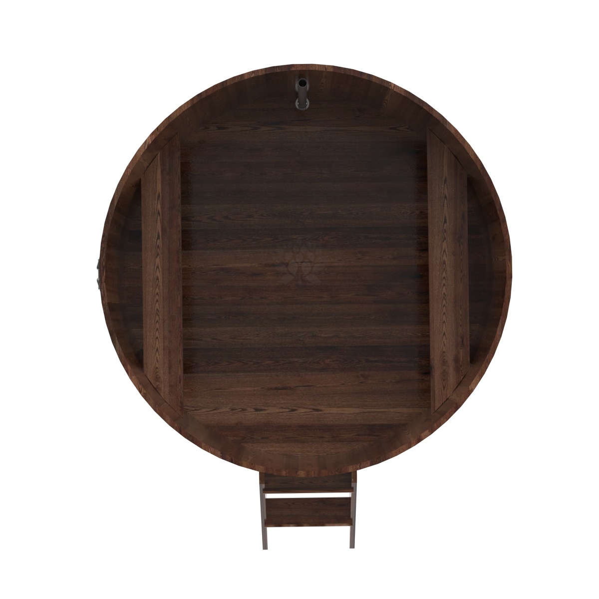 1213 Купель круглая из лиственницы d=1,80х1,0 морёная премиум Alyarus  - Вид №4