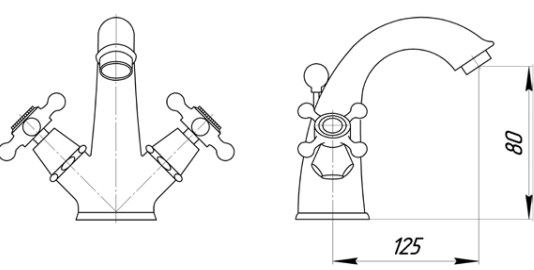 Смеситель MIGLIORE Beatrice ML.BTC-134.BR для раковины - бронза  - Вид №1