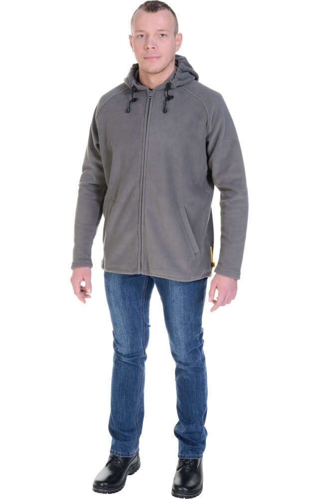 61252 Толстовка флисовая с капюшоном темно-серая  Одежда для промоакций  размер 60-62/182-188 Спецодежда  - Вид №4