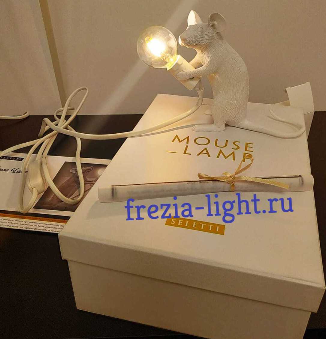 Seletti 14886 lying down MOUSE лампа настольная мышь с лампочкой 112069 - Вид №1