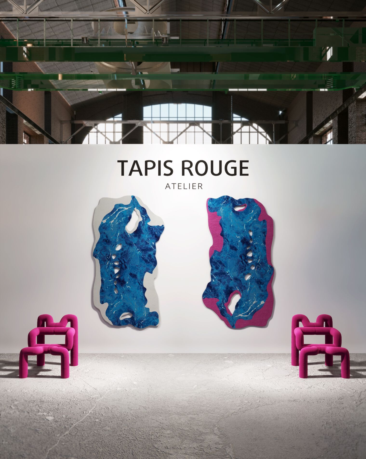 Изогнутый ковер ручной работы Tapis Rouge электрический ARCH-00139167 - Вид №1