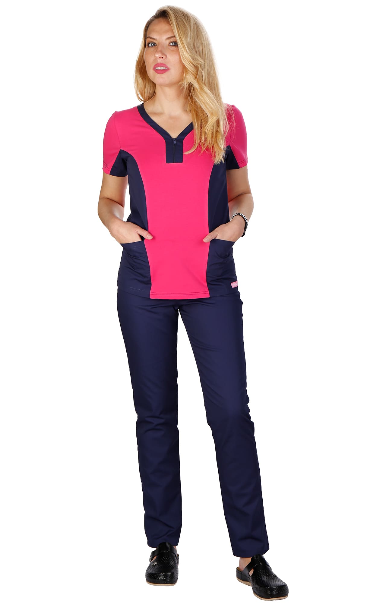 4958606 Костюм Шарм темно-синий с фуксией  Медицинская одежда размер 54 Спецодежда  - Вид №12