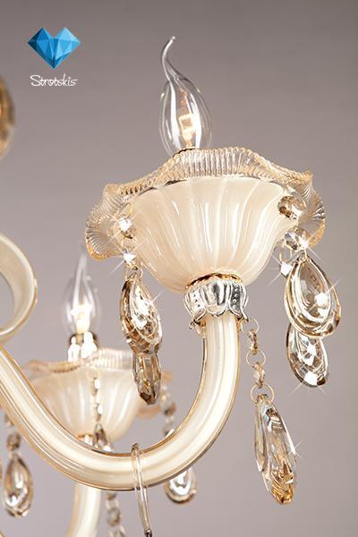 Подвесная люстра Bogates 124/6 Strotskis BOGATES ДИЗАЙНЕРСКИЕ, ALBERTINA 185798 Бежевый  - Вид №2