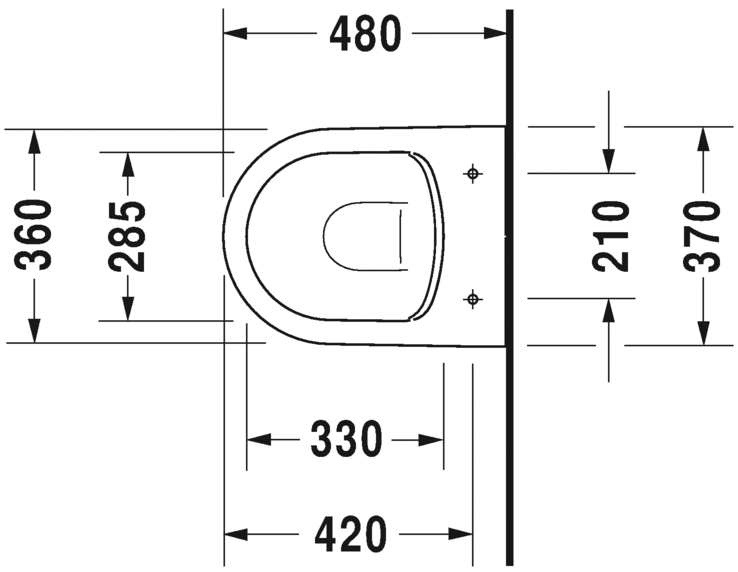 2530092600 Подвесной унитаз настенный Белый Duravit ME BY STARCK Германия - Вид №2