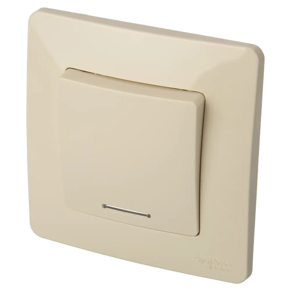 Выключатель проходной встраиваемый Systeme Electric Blanca 1 клавиша с подсветкой цвет бежевый STLM-2148534