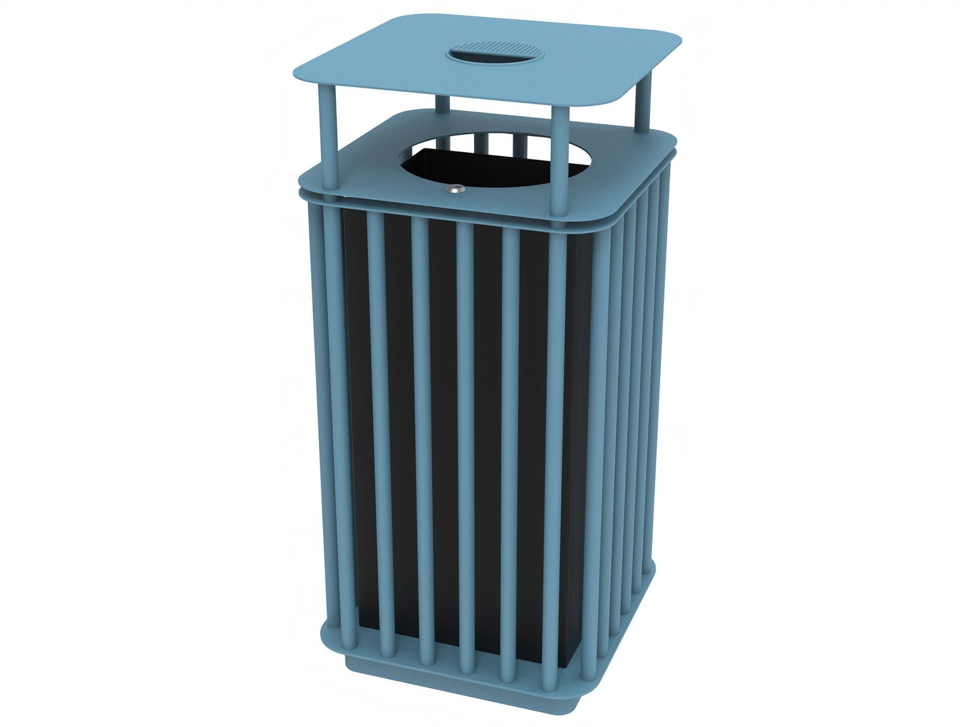 Оцинкованная стальная корзина для мусора с пепельницей Lazzari Spring ARCH-00089452 - Вид №5