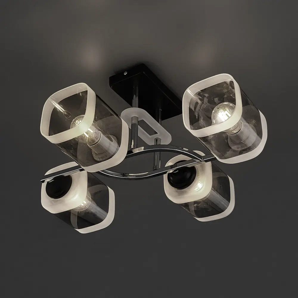 Люстра потолочная Jlight Kira 3122/4C, 4 лампы, 12 м², цвет серый/черный 84588701 STLM-2074721  - Вид №3