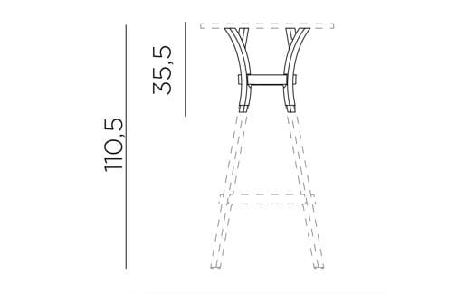 Высокий садовый стол из полипропилена Nardi Stack &amp ARCH-00031177 - Вид №12
