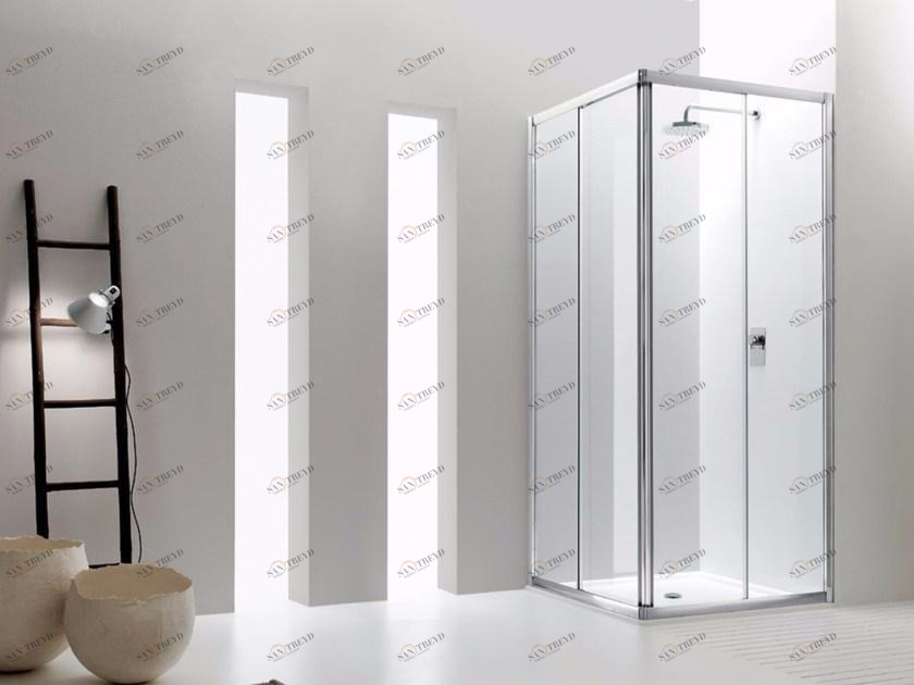 INDA® Душевая кабина угловая стеклянная с раздвижной дверцей Jolly sun-id-1371324