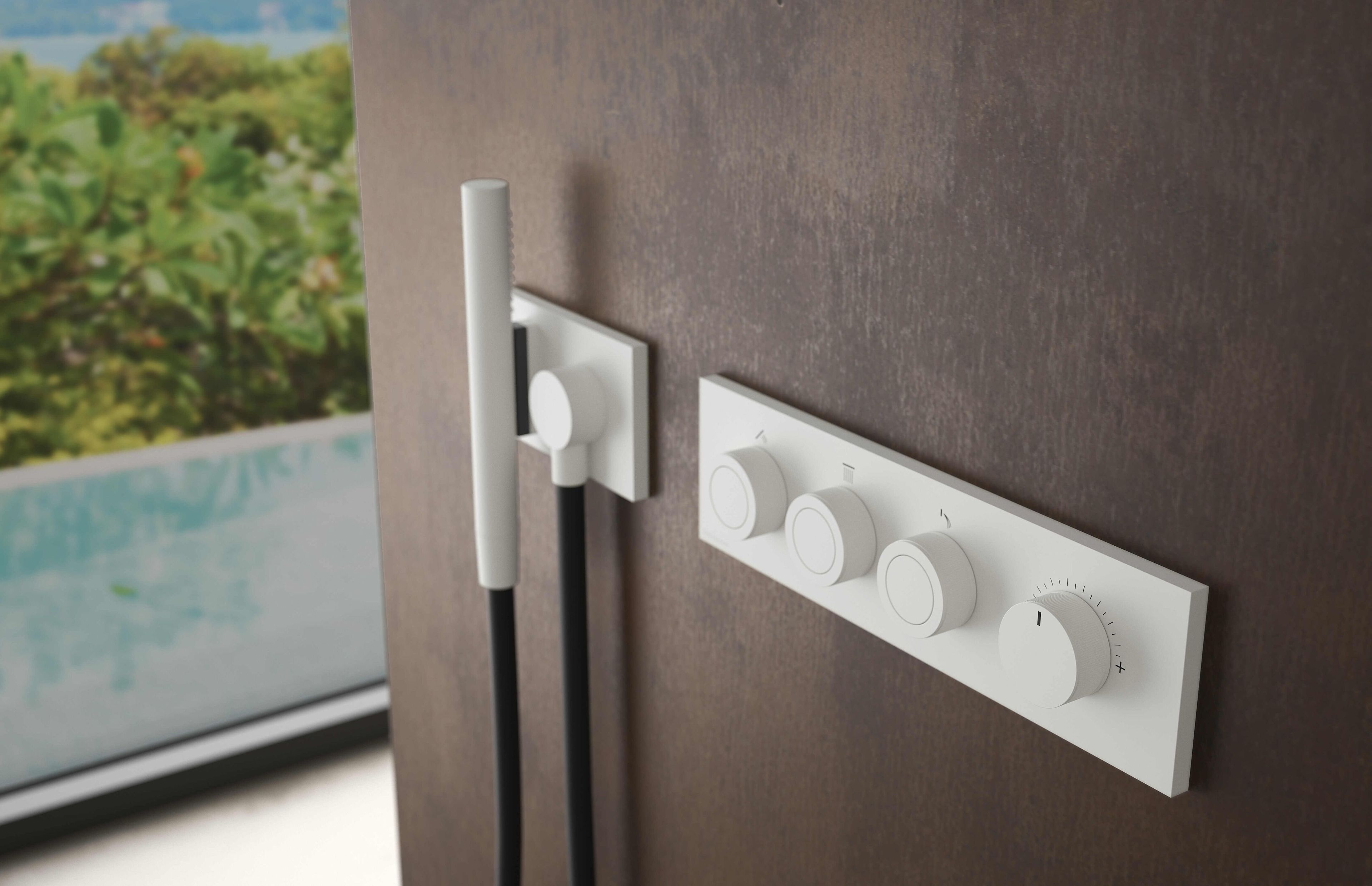 Настенный ручной душ с пластиной Rubinetterie Treemme W-SMART RWIT 2BF6 ARCH-00121024 - Вид №1