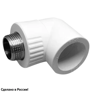 Угол комбинированный 90° Ростерм 3/4"x32 мм НР полипропилен